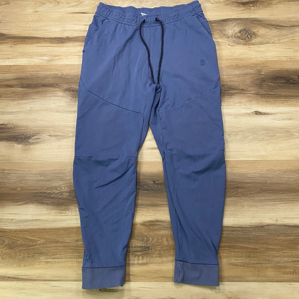 Nike Tech Fleece Joggers Large Sweatpants Rayon Blend Slim Fit Blue DX0828-491